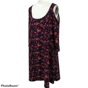 Mudd Cold Shoulder Floral Tunic Size M